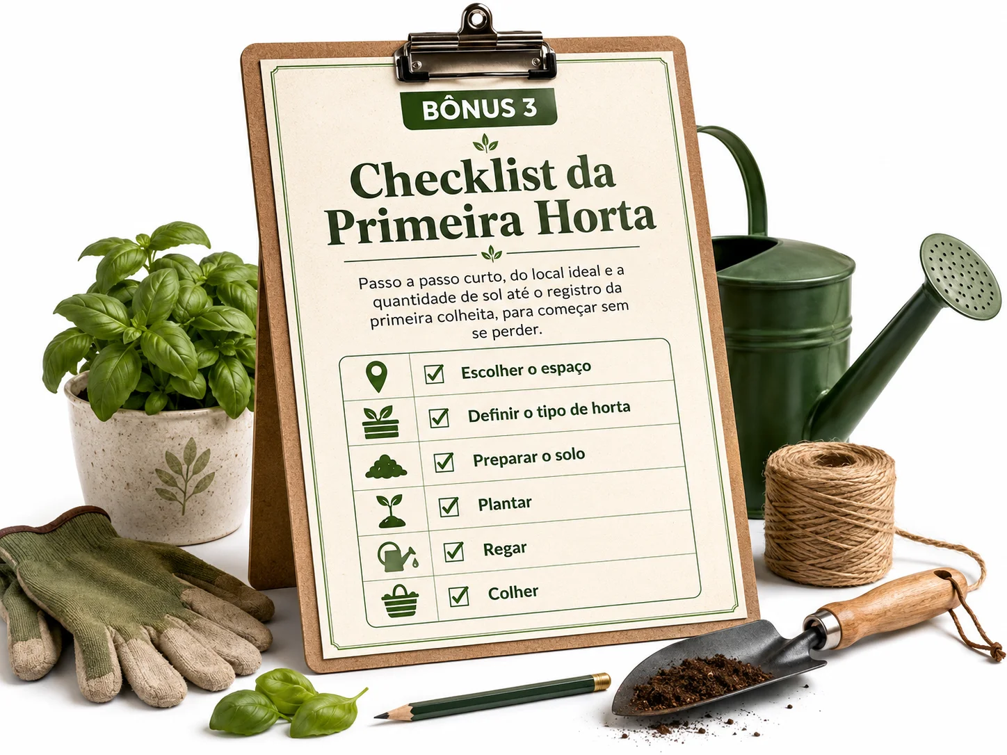 Bônus 3: Checklist da Primeira Horta